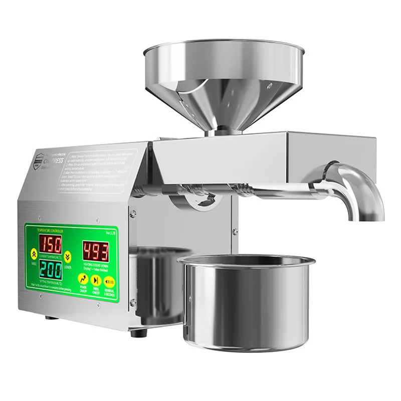 Intelligent Household Oil Press Extract Oil B01S Stainless Steel Kitchen Appliance for Healthy Cooking Touch Oil Press Machine