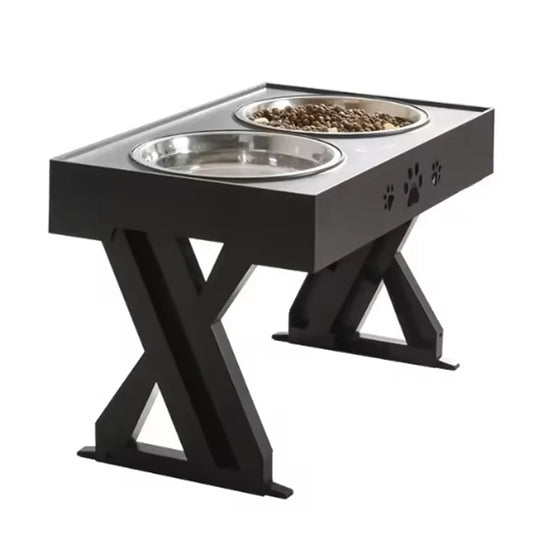 Double Raised Bowls For Dogs Stands Height Adjustable Slow Feed Cap For Pets Bowl For Medium And Large Dogs Raised Feed,water