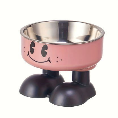 Elevated Dog Cat Bowl Stainless Steel Food Water Bowls Raised No Spill Pet Feeder Bowl for Puppy Small Medium Large Dogs Cats