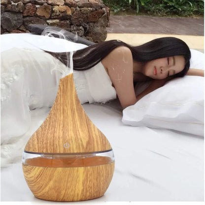Portable Aroma Diffuser Ultrasonic Air Humidifier Essential Oil Mist Maker Cool Mist Air Purifier with 7 Color LED Night Light