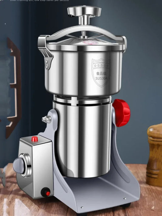 800G/1000G Household Electric Grain Crusher-High-Capacity 304 Stainless Steel Grinder High-Speed Electric Machine Sliver Home