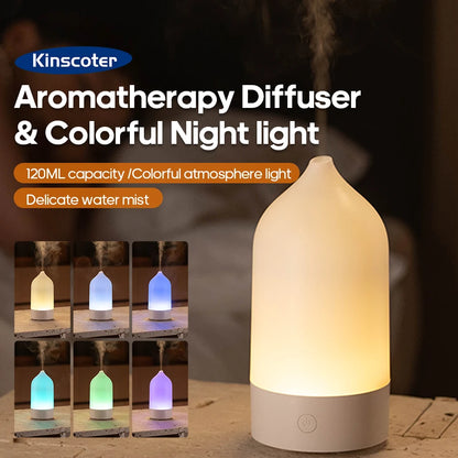 New Aroma Diffuser 120ml Portable Silent Air Humidifier Colorful Night Light Essential Oil Diffuser for Room Home