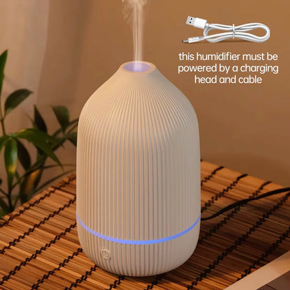 USB Powered Ultrasonic Aroma Diffuser 7 Colors LED Light Portable Essential Oil Humidifier for Home Office Desk