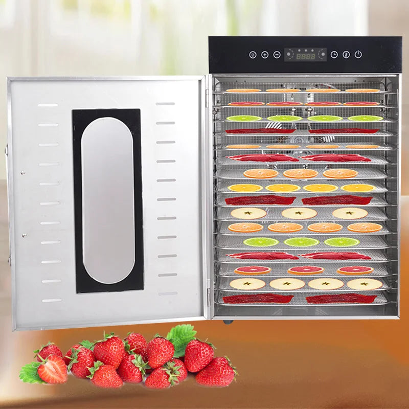16 layer food dehydrator 304 stainless steel precise temperature control,high temperature resistance, large capacity easy clean