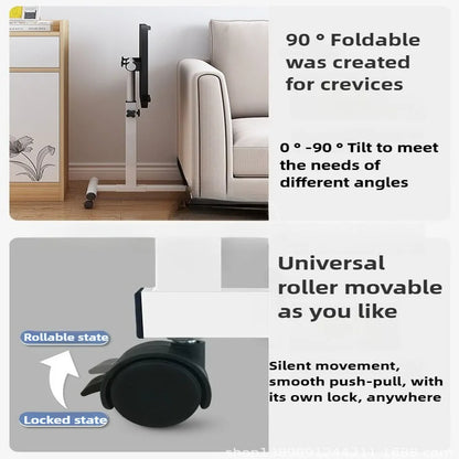 Movable Foldable Lifting Bedside Table, Simple and Portable Laptop Table, Computer Table for Bed Use and Study Desk