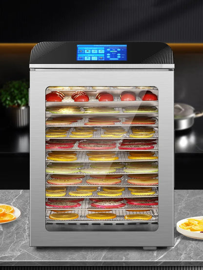 2026 Pro Food Dehydrator Smart Touchscreen, 12-Tray Capacity Low Temp Drying (30-90°C), for Fruits/Meat/Herbs - BPA-Free & Energ