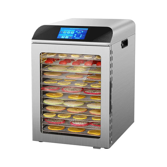 2026 Pro Food Dehydrator Smart Touchscreen, 12-Tray Capacity Low Temp Drying (30-90°C), for Fruits/Meat/Herbs - BPA-Free & Energ