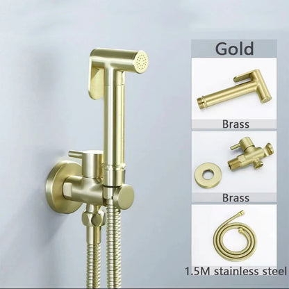 Brass Handheld Toilet bidet sprayer set Accessories Black Bidet Faucet for Bathroom sprayer shower head self cleaning White