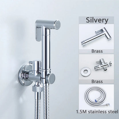 Brass Handheld Toilet bidet sprayer set Accessories Black Bidet Faucet for Bathroom sprayer shower head self cleaning White