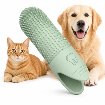 Dog Toothbrush 360° Cleaning Finger Toothbrush for Dogs Food Grade Silicone Dog Finger Toothbrush for Dogs Cat Dental Care