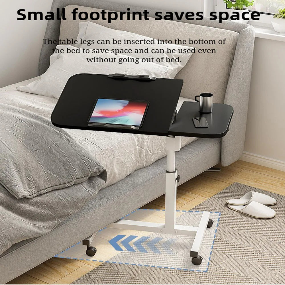Movable Foldable Lifting Bedside Table, Simple and Portable Laptop Table, Computer Table for Bed Use and Study Desk