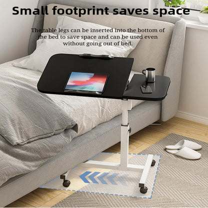 Movable Foldable Lifting Bedside Table, Simple and Portable Laptop Table, Computer Table for Bed Use and Study Desk
