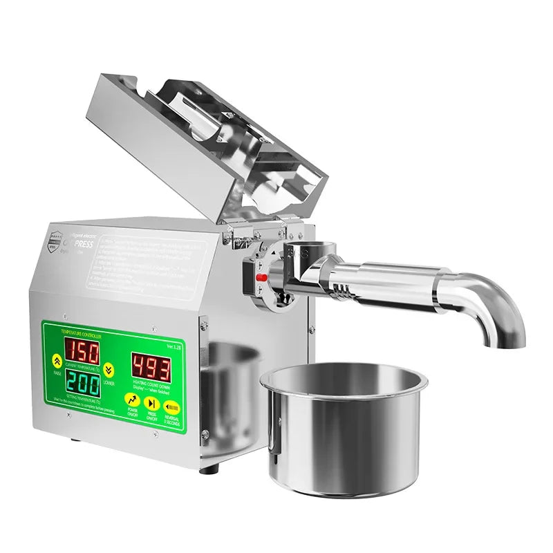 Intelligent Household Oil Press Extract Oil B01S Stainless Steel Kitchen Appliance for Healthy Cooking Touch Oil Press Machine
