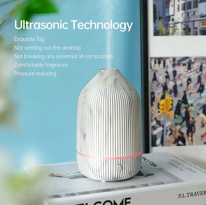 USB Powered Ultrasonic Aroma Diffuser 7 Colors LED Light Portable Essential Oil Humidifier for Home Office Desk