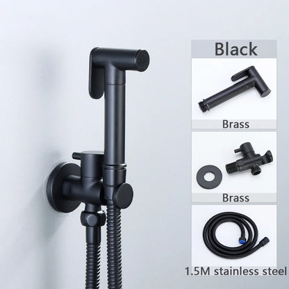 Brass Handheld Toilet bidet sprayer set Accessories Black Bidet Faucet for Bathroom sprayer shower head self cleaning White