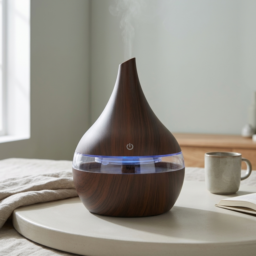 Portable Aroma Diffuser Ultrasonic Air Humidifier Essential Oil Mist Maker Cool Mist Air Purifier with 7 Color LED Night Light